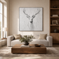 Silent Grace Deer Textured Painting #AR013
