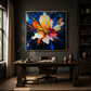 Cosmic Bloom Abstract Impasto Floral Painting