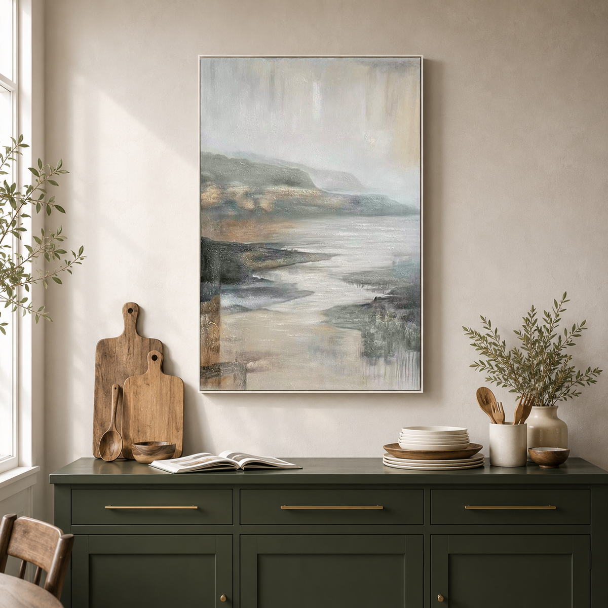Whispers of the Bay Mist Landscape Painting