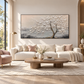 Whispering White Blossom Textured Painting