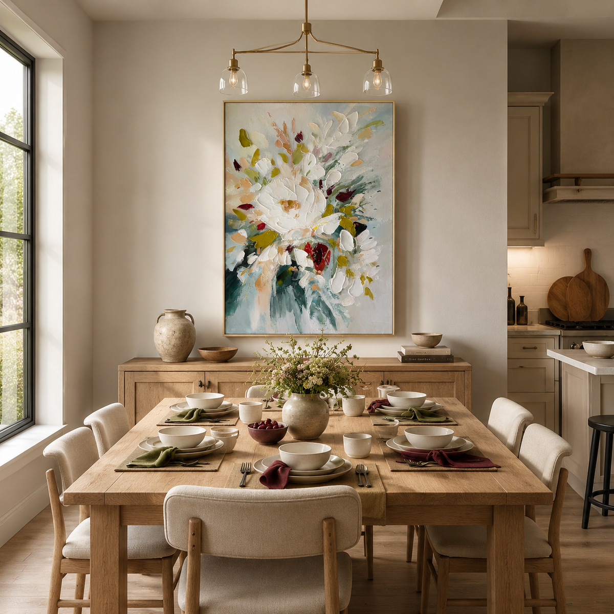 Ivory Bloom Poetic Abstract Painting
