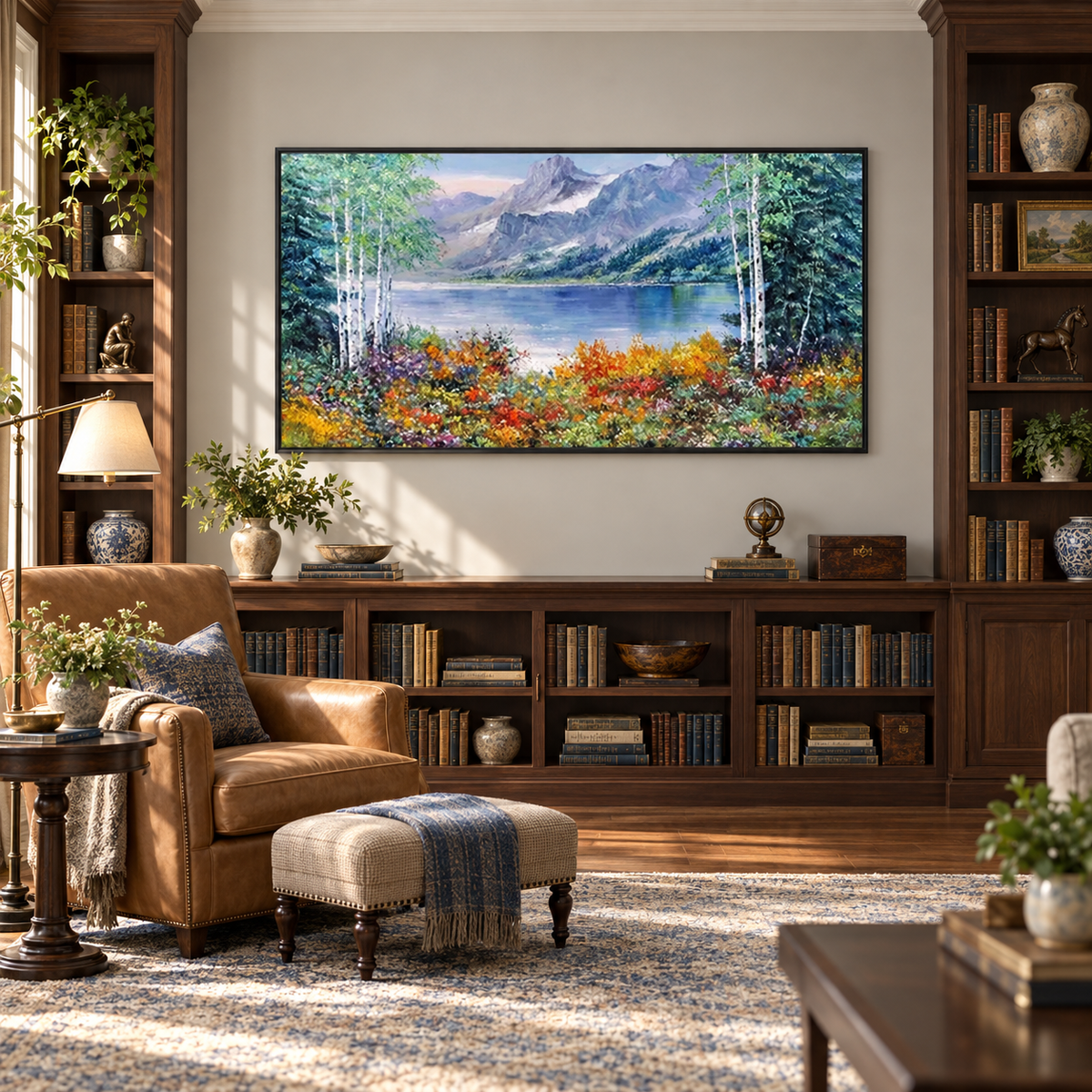 Mountain Lake Landscape Painting