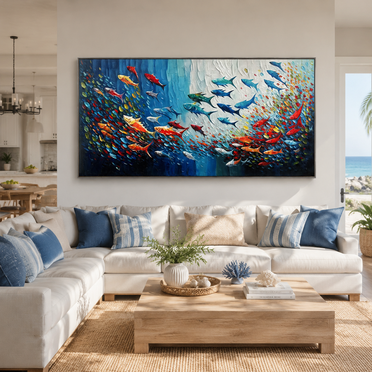 Colorful Fish Abstract Painting