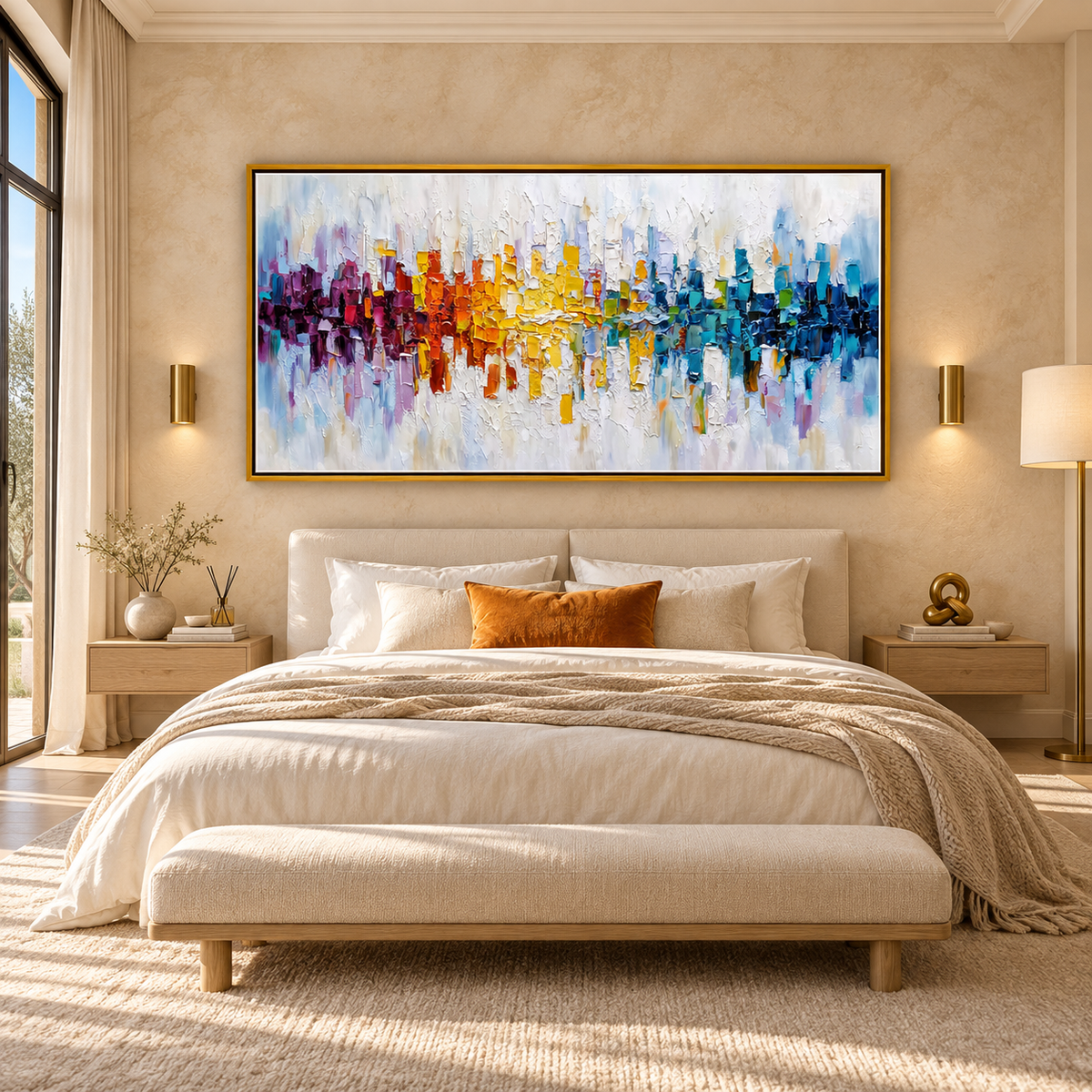 Abstract Cityscape Textured Painting