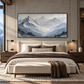 Silent Peaks Textured Mountain Painting