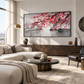 Red Plum Blossom Landscape Painting