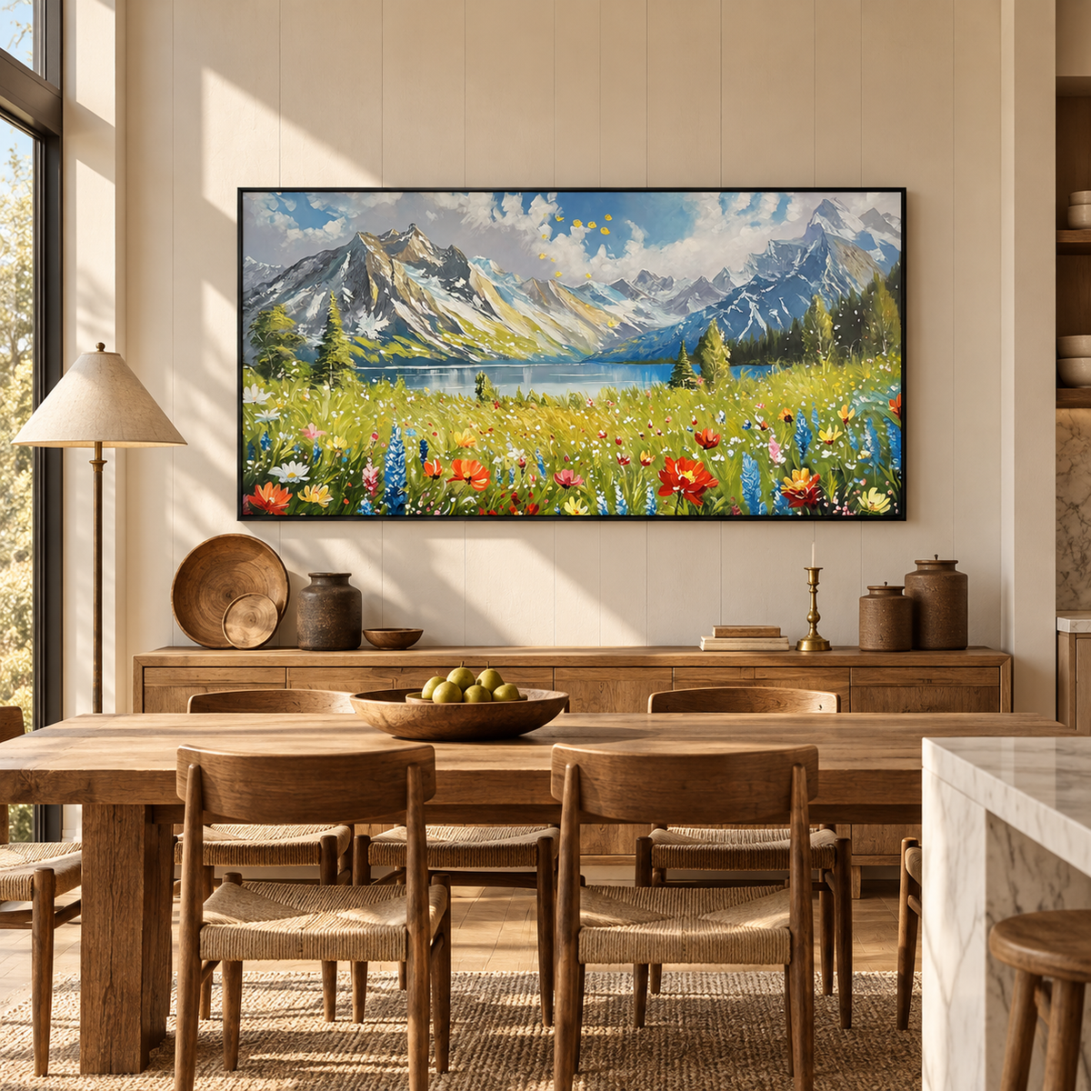 Alpine Meadow Landscape Painting