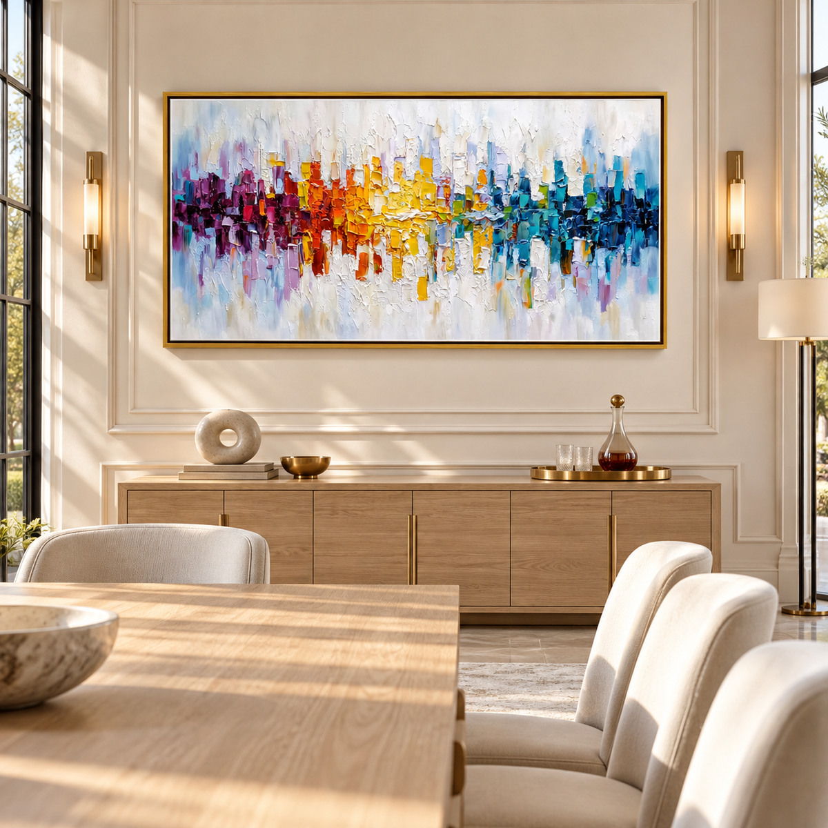 Abstract Cityscape Textured Painting