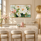 Ivory Bloom Textured Floral Oil Painting