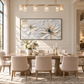 White Floral Textured Painting