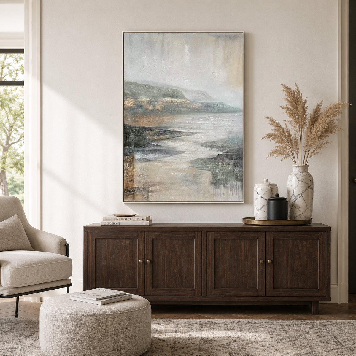 Whispers of the Bay Mist Landscape Painting