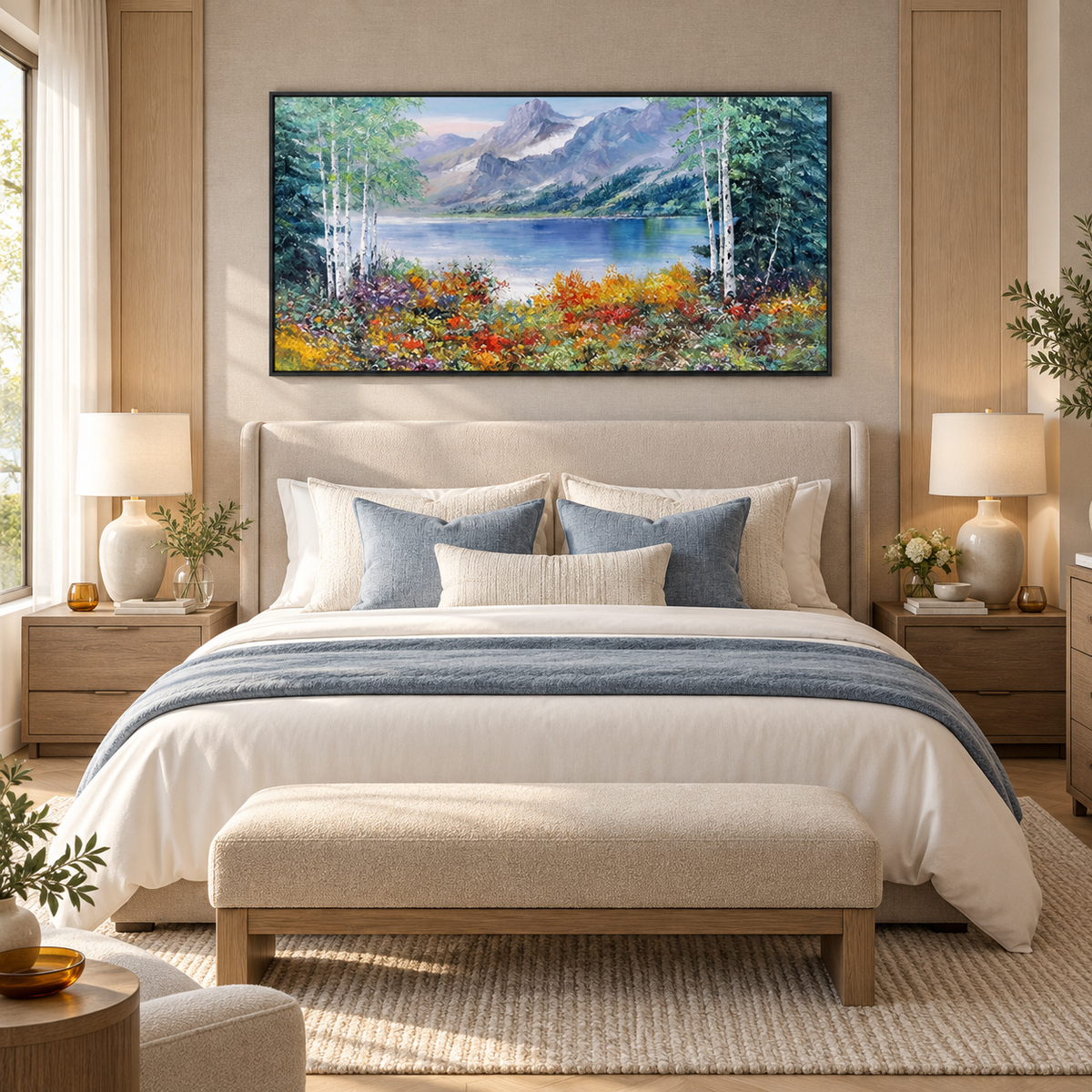 Mountain Lake Landscape Painting