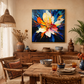 Cosmic Bloom Abstract Impasto Floral Painting