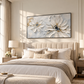 White Floral Textured Painting