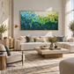 Emerald Mosaic Textured Abstract Painting