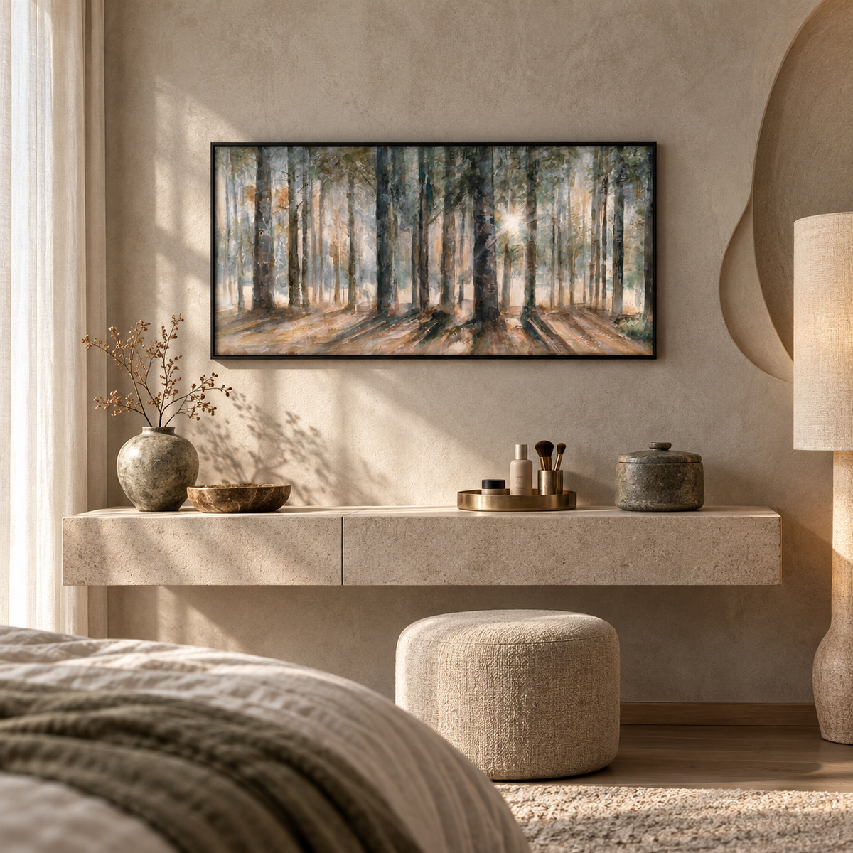 Forest Light Nature Inspired Painting