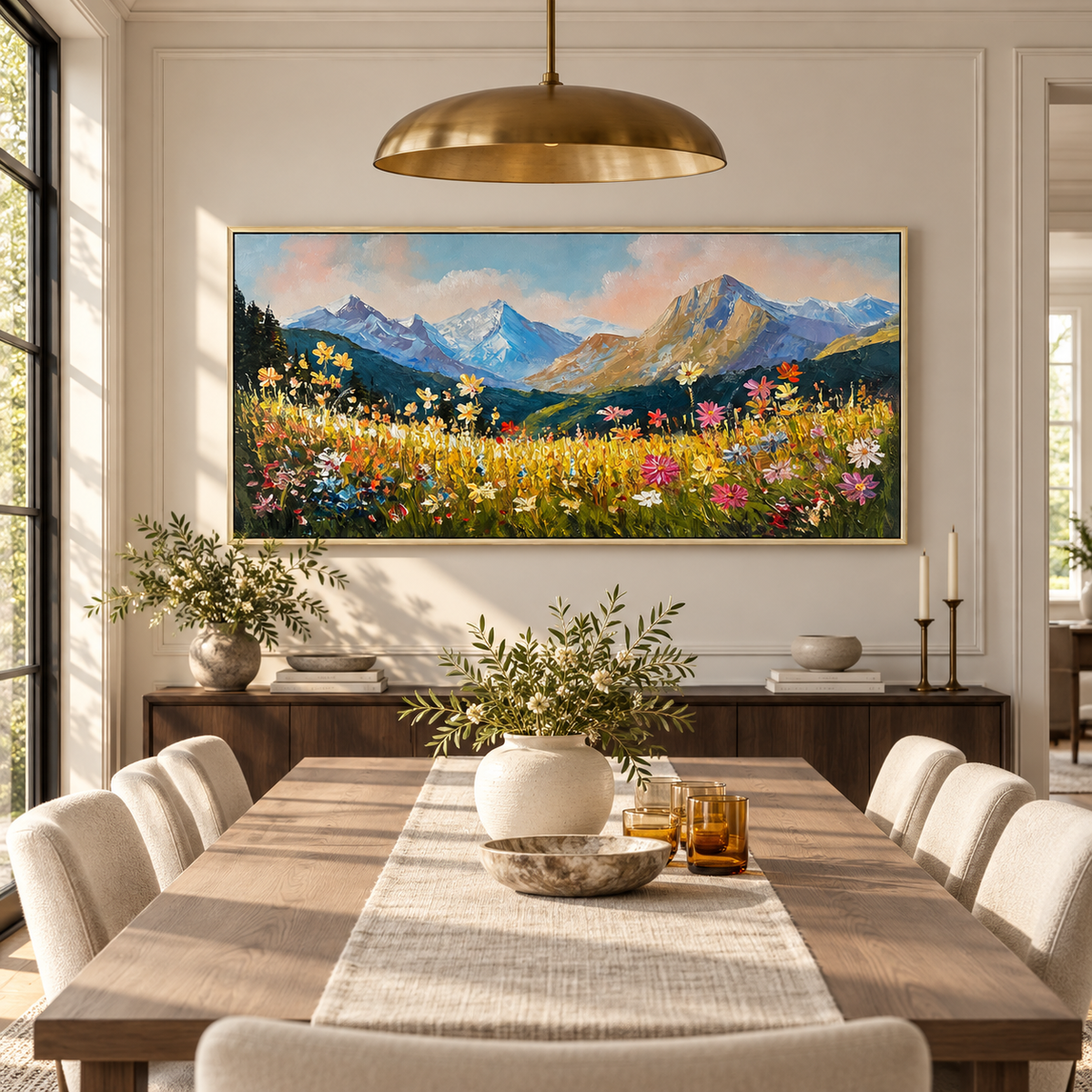 Alpine Bloom Landscape Painting