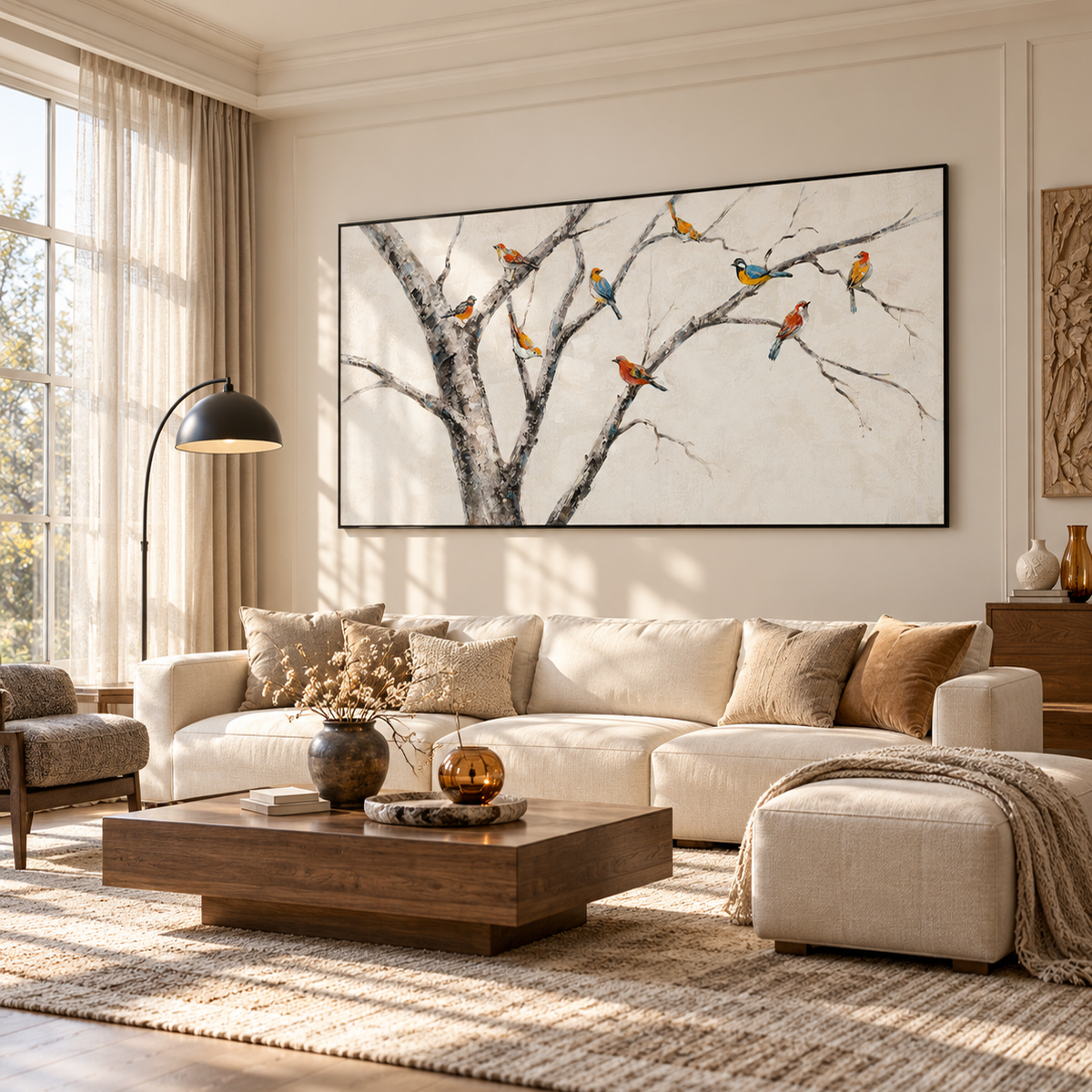Whispering Branches Bird Painting