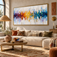 Abstract Cityscape Textured Painting