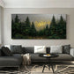 Enchanted Forest Gold Glow – Textured Landscape Painting