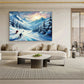 Sunlit Ski Slope – Winter Mountain Landscape Painting