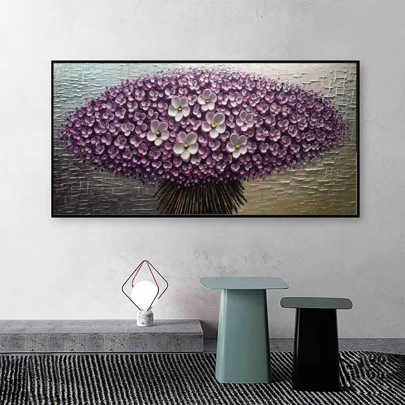 Lavender Dome Blossom Abstract Painting