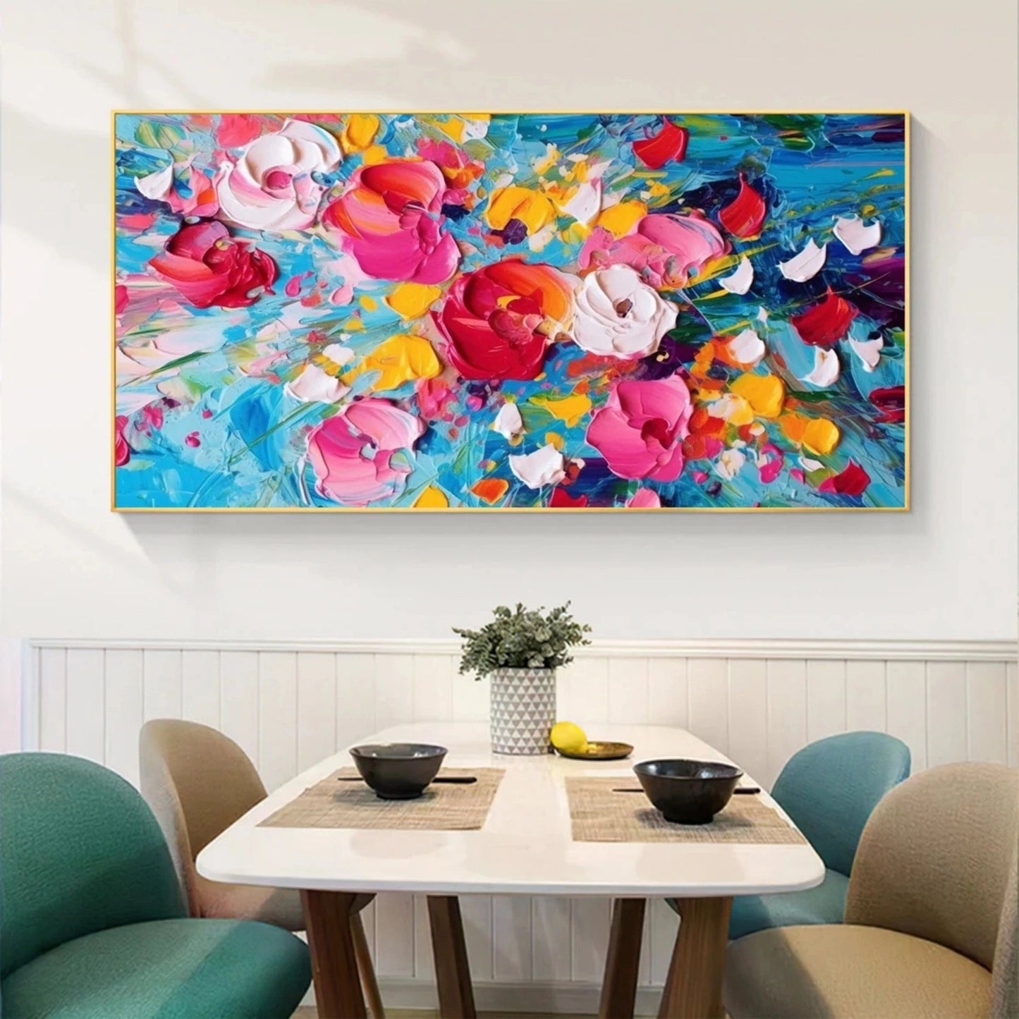 Vivid Bloom Drift Abstract Painting