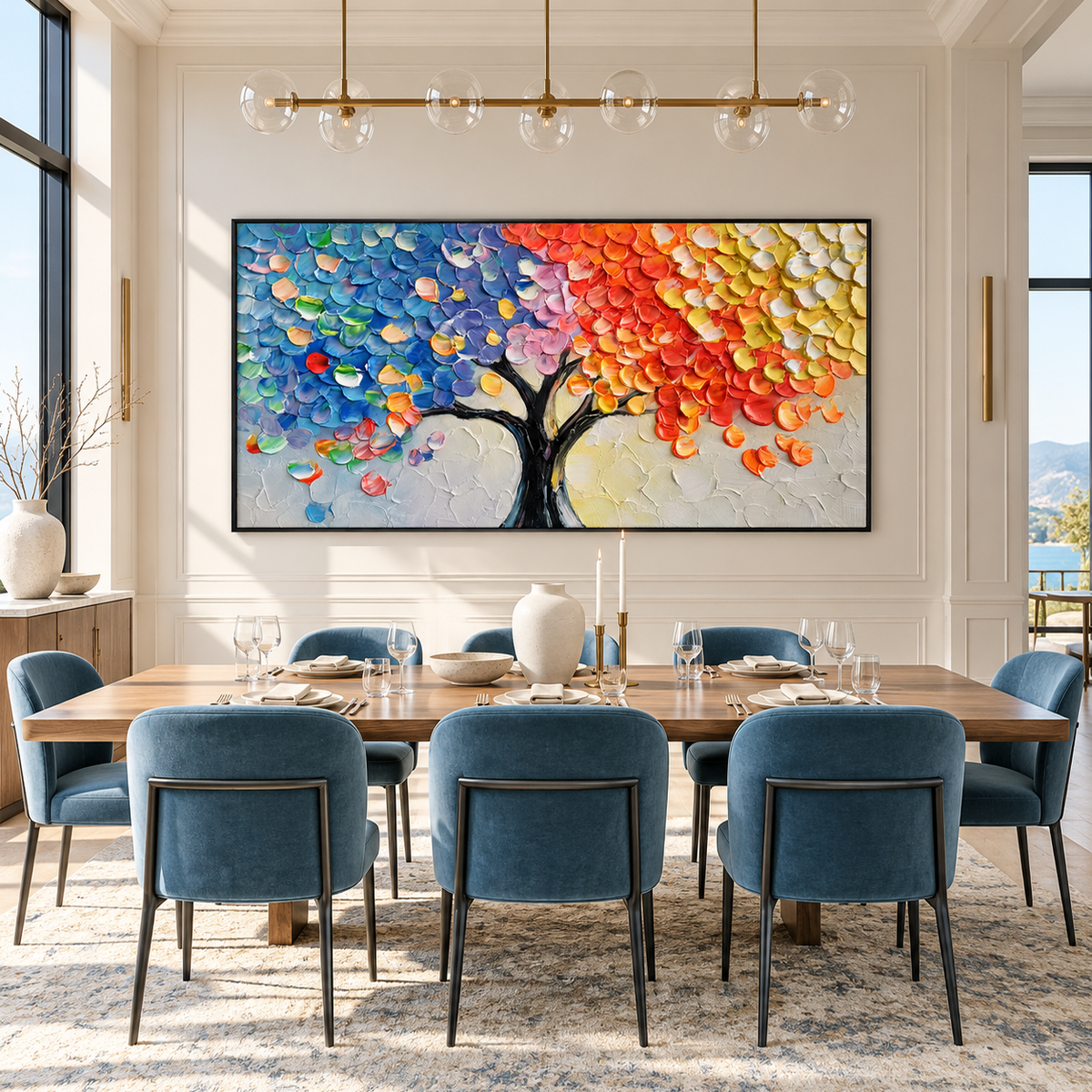Spectrum Harmony Abstract Tree Painting