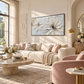 White Floral Textured Painting