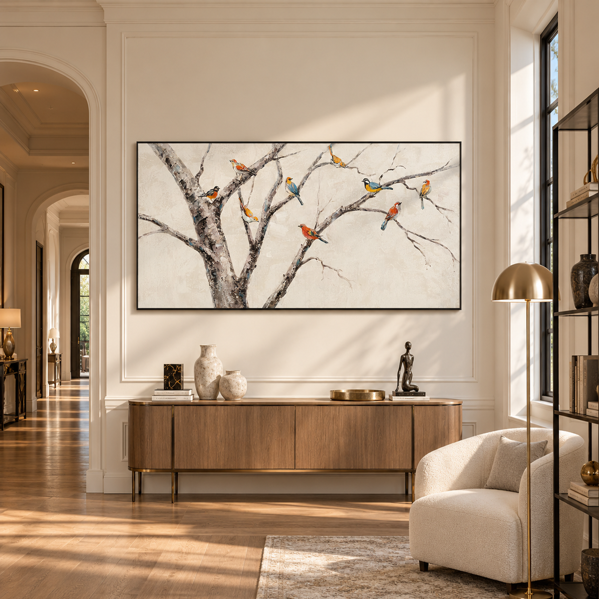 Whispering Branches Bird Painting
