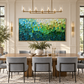 Emerald Mosaic Textured Abstract Painting
