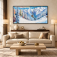 Winter Ski Resort Painting