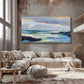 Golden Tide Blue Seascape Painting