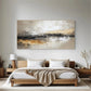 Golden Horizon – Textured Neutral Abstract Painting