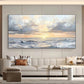 Serene Ocean Sunset – Textured Seascape Painting