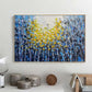 Golden Canopy Birch Forest Abstract Painting