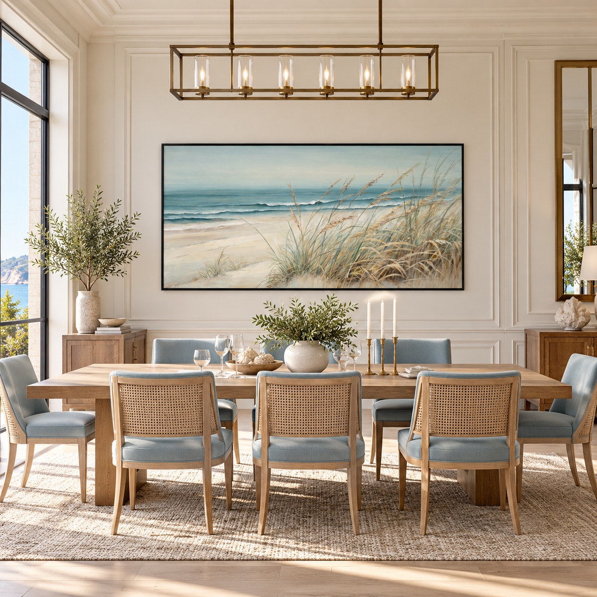 Coastal Whisper Seaside Grassland Painting