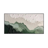 Mist Valley Textured Green Abstract Painting