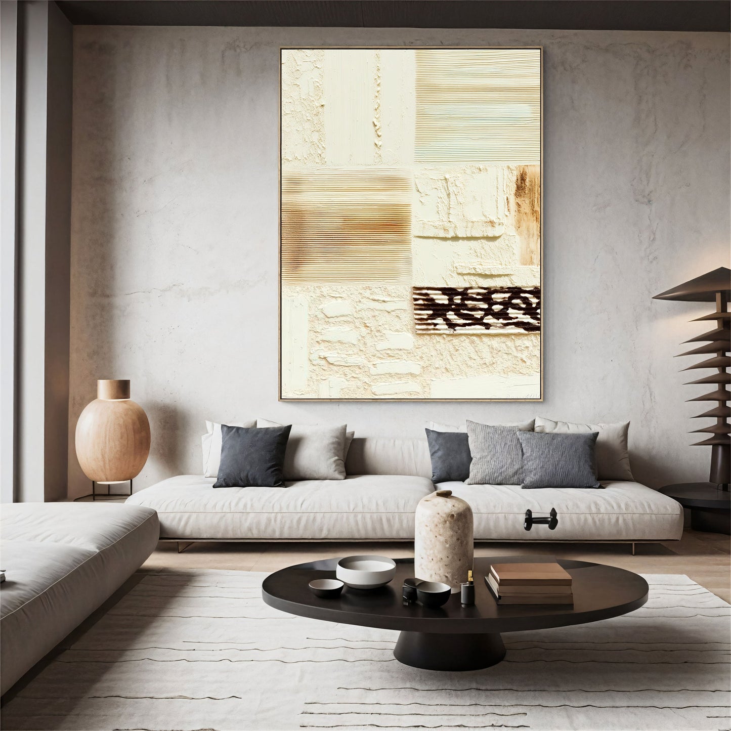 Modern Texture Panels – Minimalist Abstract Painting