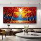 Autumn Firelight Forest Landscape Painting