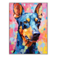 Bold Gaze Colorful Doberman Painting