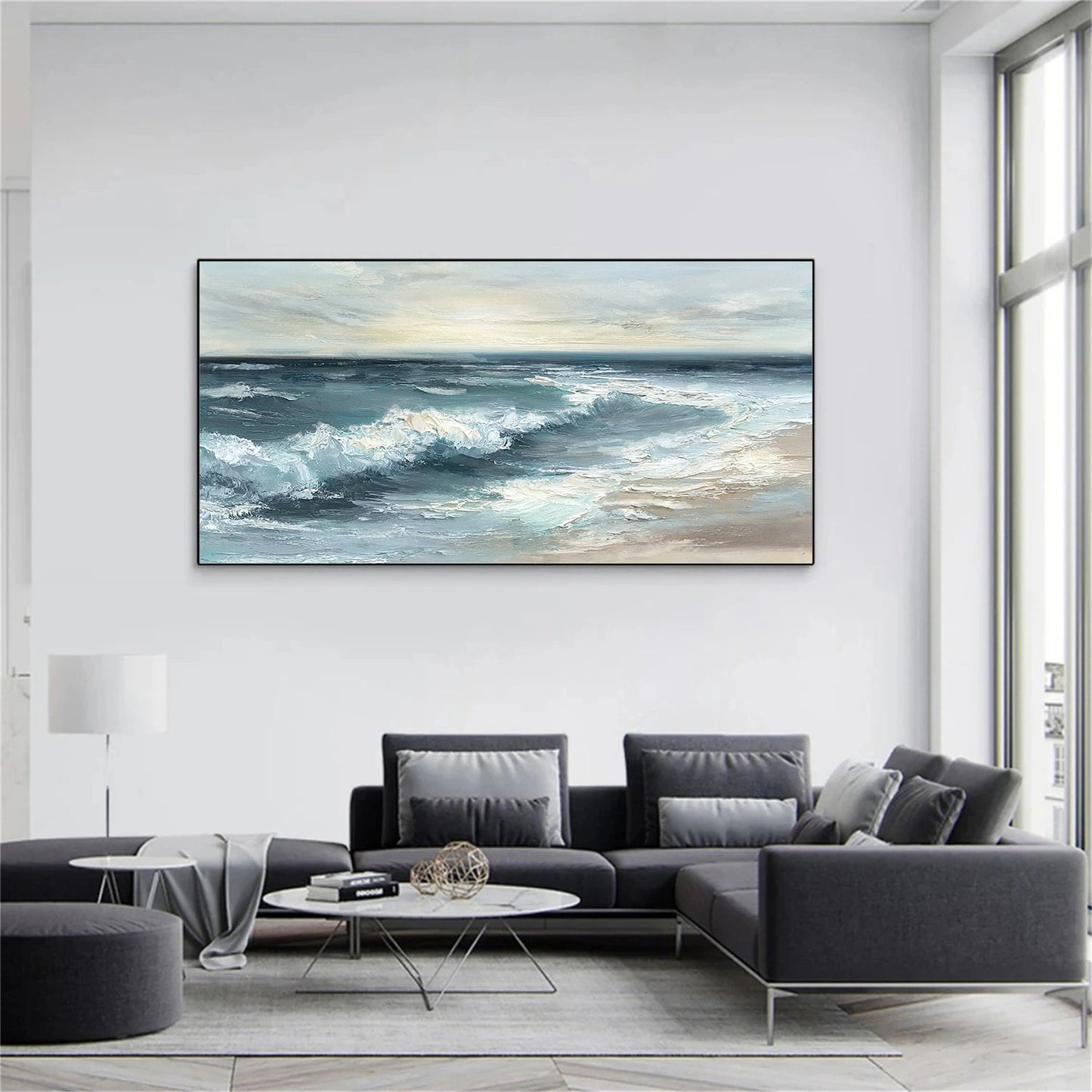 Ocean Serenity Waves – Coastal Seascape Painting