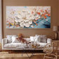 Blush Tides Floral Abstract Painting