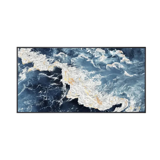 Midnight Tide Ocean Abstract Painting