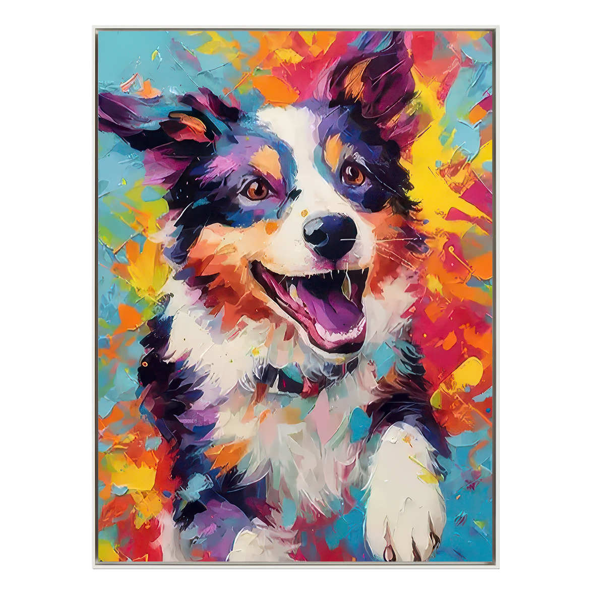 Joyful Spirit Colorful Dog Painting