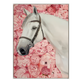 Blush Garden White Horse Painting