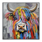 Rainbow Spirit Highland Cow Painting #AR014