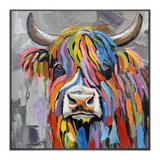 Rainbow Spirit Highland Cow Painting #AR014