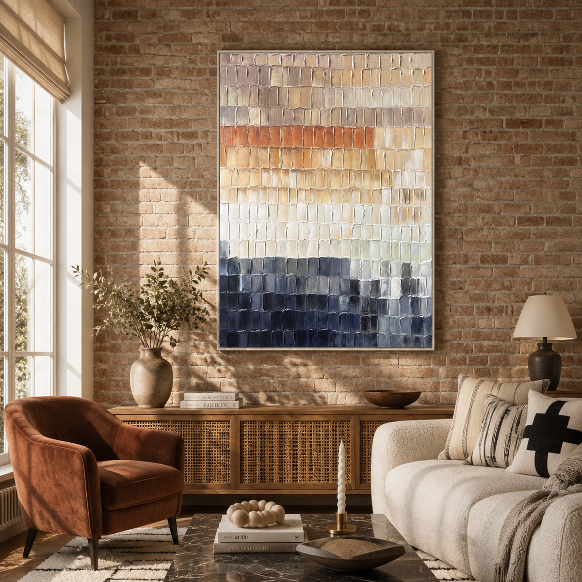 Earth Layers Textured Abstract Painting