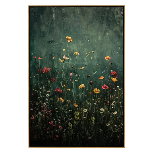 Twilight Meadow Floral Painting